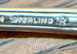 10 Alvin Sterling Silver Romantique Teaspoon Spoon Set 6 8.32 Troy Oz