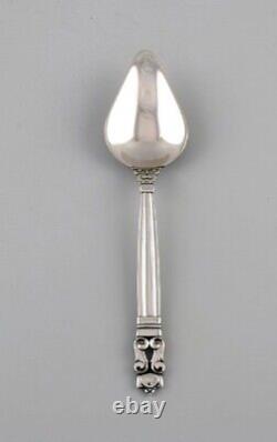 10 Georg Jensen Acorn grapefruit spoons in sterling silver
