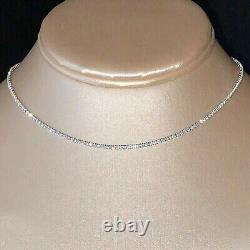 12 Ct Round Lab-Created Diamond Womens 18'Tennis Necklace 14K White Gold Plated