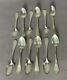 12 Whiting Antique Victorian Engraved Sterling Silver Spoons