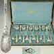 12pc Antique French Sterling Silver Puiforcat Oyster Shell Fish Fork Set