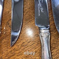 12sterling Handled Decorative Steak Knives