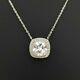 14k White Gold Over 925 Sterling Silver Round Diamond Solitaire Pendant Necklace