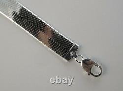 14mm Herringbone Necklace. Sterling Silver 925 Italian Chain 18,20,22,24,30 inch