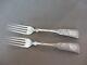 1690 Engraved By Towle Sterling Forks Set Of 2 7 3/8