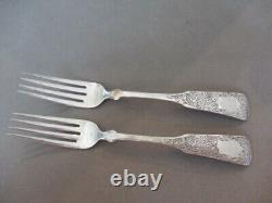 1690 Engraved by Towle Sterling Forks Set of 2 7 3/8