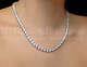 16 Created Diamond Tennis Necklace 40.00tcw Round 925 Solid Sterling Silver 5mm