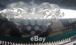 1923 Magnificent English Sterling Silver Cover Vegetable Dish With Crest