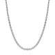 1.00 Cttw, Illusion Set Sterling Silver Round Diamond Tennis Necklace For Women