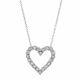 1/4 Ct Diamond Heart Pendant Necklace In Sterling Silver, 18