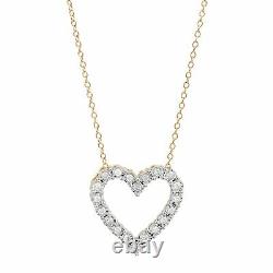 1/4 ct Diamond Heart Pendant Necklace in Sterling Silver, 18