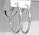 1.5 Inside Out Diamonique Cz Hoop Earrings Anti-tarnish 925 Sterling Silver Qvc