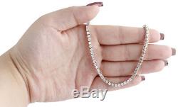 1 Row Necklace Genuine Diamond Link Chain Mens 925 Sterling Silver 36 0.83 CT