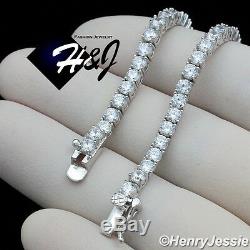20men 925 Sterling Silver 3mm Icy Diamond 1 Row Tennis Chain Necklacesn10