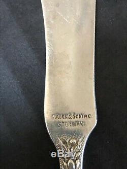 28pc S KIRK & Son REPOUSSE STERLING SILVER FLATWARE SPOONs FORKs 1924 Mono D