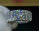 2.30 Ct With Diamond Men's Wending Ring 10k White Gold Over 925 Sterling Silver