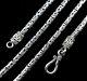 2.5mm Handmade Solid 925 Sterling Silver Balinese Byzantine Chain Necklace Bali