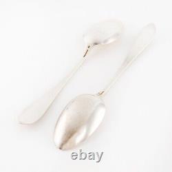 2 Frank Smith Sterling Silver Dessert Oval Soup Spoons Salem 1925 No Monogram