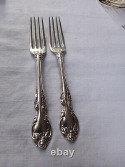 2 Pcs sterling silver Gorham Melrose dinner forks, 7 1/8no monogram