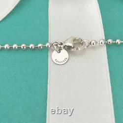 34 Tiffany & Co Mens Unisex Sterling Silver Bead Necklace Dog Chain