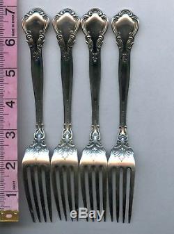 4 Chantilly Sterling Silver Forks by Gorham 7 inch Fork
