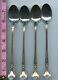4 Chantilly Sterling Silver Iced Teaspoons By Gorham 7-1/2 Inch Spoon 122 Grams