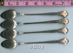 4 Chantilly Sterling Silver Iced Teaspoons by Gorham 7-1/2 inch Spoon 122 grams