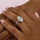 4 Ct Near White Oval Cut Moissanite Engagement Wedding Ring 925 Sterling Silver