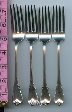 4 Grand Colonial by Wallace Sterling Silver Dinner Fork 7-1/4 inch Fork