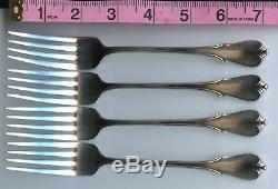 4 Grand Colonial by Wallace Sterling Silver Dinner Fork 7-1/4 inch Fork