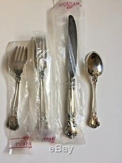 4 Piece Gorham CHANTILLY Sterling Silver Place Setting NO Monogram Excellent