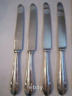 4 Sterling Silver Knives Flatware (935) Each Knife Weighs 93 Grams Tub T