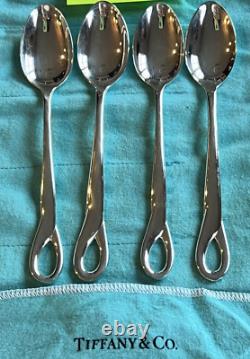 4 Tiffany & Co. Padova Elsa Peretti Sterling Silver Teaspoons 6 1/4