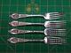 4 Wallace Rose Point Solid Sterling Silver Forks 7 Inch Fork