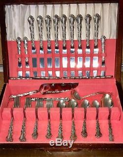 55 pc Reed & Barton Sterling Silver Tara Flatware Complete 8 Place Setting Set