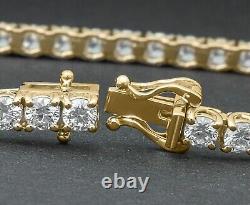 5Ct Round Cut Lab Created Diamond Women's Tennis Bracelet 14K Yellow Gold Plated