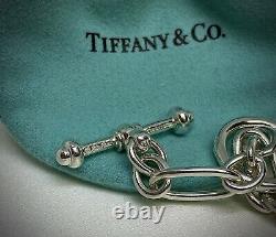 $650 Tiffany & Co Paloma Picasso Sterling Silver 925 Groove Link Toggle Bracelet