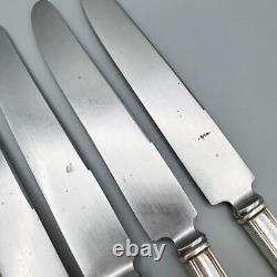 6 Alvin Maryland Sterling Handled Knives 8 ¾ Good Blades