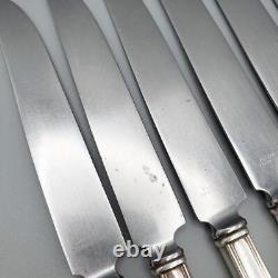 6 Alvin Maryland Sterling Handled Knives 8 ¾ Good Blades