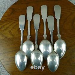 6 Antique P. W. Ellis & Co. Sterling Silver Spoons 124 Grams No Monograms