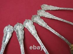 6 Antique STERLING SILVER 1900 COLBERT by FRANK SMITH FORKS 7 1/8 B Mono 244 gr