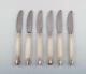 6 Georg Jensen Acanthus Sterling Silver, 6 Dinner Knife With Long Shaft