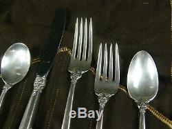 6 PC SETTING WALLACE GRANDE BAROQUE STERLING FLATWARE SET Excellent
