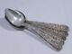 6 Sterling Silver S Kirk And Sons Repousee 5 7/8 Inch Grapefruit Teaspoons