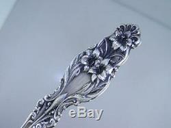 6 Sterling WHITING flat handled Butter Spreaders LILY 1902 with pat date no mono