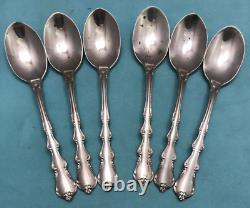 6 pcs Sterling Silver ANGELIQUE International DEMITASSE Demi Spoons 4 1/8