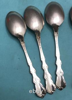 6 pcs Sterling Silver ANGELIQUE International DEMITASSE Demi Spoons 4 1/8