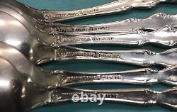 6 pcs Sterling Silver ANGELIQUE International DEMITASSE Demi Spoons 4 1/8