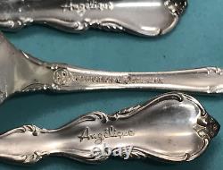 6 pcs Sterling Silver ANGELIQUE International DEMITASSE Demi Spoons 4 1/8