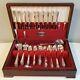 70pc Oneida Heirloom Sterling Silver Damask Rose Flatware Set With 14 Serving Pc